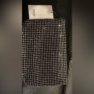 NWT black sparkle 5”x8” zipper pouch